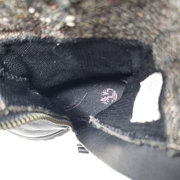 Timberland Toddler High Top Moto Boots Suede with Leather Trim Buckle Sides 4.5 - Picture 6 of 7